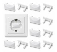 KROWN Protector de Enchufes para Bebés y Niños, Pack de 45 Tapones de Seguridad Infantil para Enchufes Schuko Europeos, Protección para el Hogar, Fácil Instalación