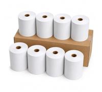 KROWN Rollo de Papel Térmico 80 x 80 x 12 mm Sin BPA - Papel para Tickets, Impresoras Térmicas, TPV, Cajas Registradoras, Básculas y Recibos (24)