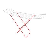 KROWN - Tendedero de Ropa Plegable de Metal Ligero, Color Rojo, Capacidad 20 Metros, Medidas 180x55x89 cm, Portátil, Compacto y Resistente para Interiores y Exteriores (Rojo)