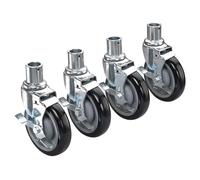 Krowne Metal Corp. 28-151S - Rueda de estantería con bloqueo de 5 pulgadas - 4 / ST