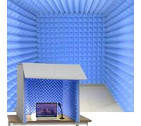 KRQDBCZ Cabina de grabación Vocal portátil, Cubierta de micrófono a Prueba de Sonido para una Mayor claridad de Sonido y Condiciones de grabación óptimas. (Blue)