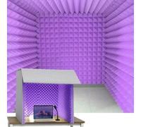 KRQDBCZ Cabina de grabación Vocal portátil, Cubierta de micrófono a Prueba de Sonido para una Mayor claridad de Sonido y Condiciones de grabación óptimas. (Purple)