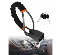 KRTHNI Bloqueo de Volante para Coche, para VW Arteon Beetle Corrado Focus Golf ID.3 ID.7 Scirocco up!, Dispositivo de Bloqueo Antirrobo de Bloqueo del Cinturón de Seguridad Auto Universal,A