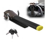 KRTHNI Bloqueo Volante Coche, para Alfa Romeo Hatchback 147 156 Mito, Antirrobo Coche, Barra Antirrobo, Alta Seguridad, Ajuste Universal, 3 Llaves,A