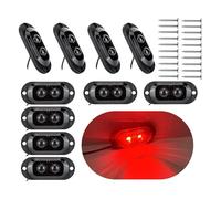 Krtopo 10PCS Luces de Posición Laterales LED 12-24V - Luces Indicadoras Laterales Remolque Luces Esquina Posición 3000k Luz Advertencia Universal Impermeable para Camión Caravana Coche (Roja)