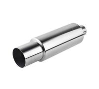 Krtopo 2,5 pulgadas (63MM) Silenciador de Admisión y Escape Tubo de Silenciador de la Caja Trasera de Escape de la Turbina del Automóvil 14,2 pulgadas (360MM) Acero Inoxidable de Longitud Total