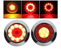 Krtopo 2x 16 LEDs Luces de Remolque Traseras 12/24V - Indicador de Freno, Lámpara de Funcionamiento Intermitente