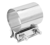 Krtopo Abrazadera para Tubo de Escape - Abrazadera de Junta de Solape de Acero Inoxidable 304 Universal para Sistemas de Escape Silenciadores Convertidores Catalíticos Reductores (63MM)