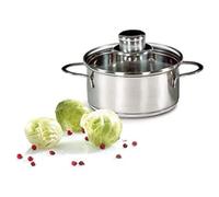 KRÜGER 2214GL Saturn - Cacerola (Acero Inoxidable, 14 cm), Color Plateado