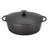 Krüger 62034 - Sartén para freír, Hierro Fundido, 7.5 litros, Color Negro