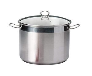 Krüger 74234 - Olla Grande Multiusos con Tapa de Cristal (20 L, Acero Inoxidable)