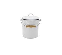 Krüger Cubo de Basura con Tapa en Color Blanco, 5 litros