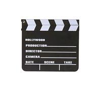 Krüger & Gregoriades Genérico Clap de Cine Blanco y Negro 18 x 20 cm