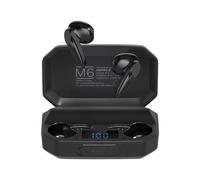 Krüger&Matz Auriculares M6 con Banco de energía, Auriculares in-Ear KMPM6-B, Color Negro
