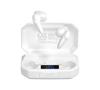Krüger&Matz Auriculares M6 con Banco de energía, Auriculares in-Ear KMPM6 W, Color Blanco