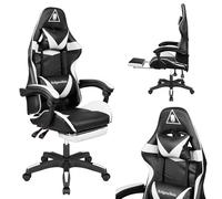Krüger&Matz GX-150 KM0790-BW - Silla para Videojuegos, Color Negro y Blanco