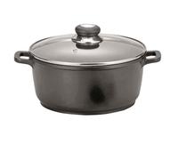 Krüger Olla de Carne " Delta " 24 CM Aluguss con Tapa Cristal Antiadherente 3,5L