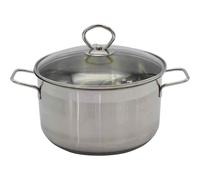 Krüger Olla de Carne "Manhattan" Ø 20CM 3 Litros con Tapa Cristal Acero Inox.