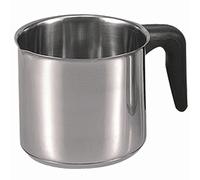 KRÜGER Recipiente para leche 12 cm, 0,8 l de acero inoxidable