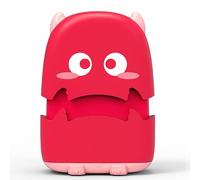 krui Baby Name Stamp Custom-Made DIY Gift for Children Seal Student Clothes Chapter Not Easy To Fade Security Cute Monsters Toy (Red)