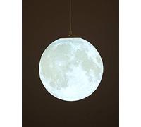 KRUIHAN Lámpara de Luna LED con Estampado 3D Lámpara de Techo Colgante Luz de Luna Luz Nocturna para Habitación de Niños Restaurante Habitación Sala de Estar 20CM