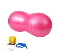 KRUIHAN Peanut Ball - Pelota de Ejercicio,Pelota de Yoga,Pelota de Embarazo,para Trabajo de Parto,Fisioterapia,Fuerza del Núcleo,Fitness en el Hogar y el Gimnasio (Incluye Bomba),Rosado