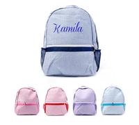 KRUIJHEU Mochila de sirsaca, lonchera de sirsaca, mochila de sirsaca personalizada, regalo de cumpleaños para niños, bolsa de pañales, morado, juego de 2 piezas