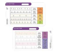 Krujecnt Guía De Bolsillo Para Electrocardiograma | Diseño Horizontal Y Vertical | Tarjeta De De Ritmo EKG | Para Cuidadores Estudiantes Profesores Hospital Cuidado En El Hogar Escuela De Enfermería