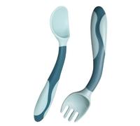 Krujecnt Juego De Tenedor Y Cuchara Para Bebés | Cubiertos De Alimentación Infantil | Set Alimentación Ergónomico Para Niños Y Niñas En La Etapa Destete Guardería Con Cuchara Tenedor