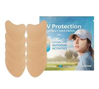 Krujecnt Pegatinas De Protección Solar, 5 Pares Parche Facial De Protección UV, Pegatinas Faciales De Protección Solar Para Deportes Al Aire Libre, Ciclismo, Alpinismo, Actividades Al Aire Libre