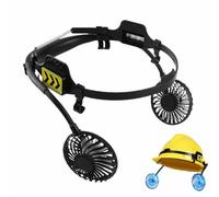 Krujecnt Ventilador para Casco | Ventilador Externo 3 Velocidades,Dispositivo De Enfriamiento con Luz Nocturna para Trabajadores Almacén Agricultura Camping Ciclismo