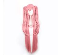 Krul Tepes Cosplay Peluca Rosa Larga Recta Owari No Seraph of the End Pelo sintético con cola de caballo Anime Disfraz Pelucas