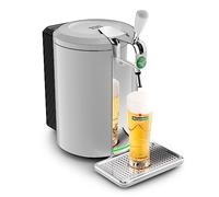 Krups Beertender Máquina de cerveza a presión, Barriles de 5 L, Marcas del grupo Heineken, Indicador luminoso, Temperatura y espuma perfectas, Cerveza fresca, Fácil instalación, Compact VB452E10