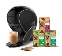 KRUPS Cafetera Cápsulas y Sobres NEO LATTE NESCAFÉ® Dolce Gusto® + 3 packs | Cafetera negra con tecnología SmartBrew™ y AirFoam™ para bebidas con leche, Compatible con cápsulas de café y sobres NEO