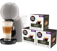 KRUPS Dolce Gusto Piccolo XS, Cafetera Cápsulas + Café, Taupe | 15 Bares, Capacidad 0,8L, Potencia 1500W, Multibebidas frías y calientes, Manual, Compacta, Incluye 3 packs café, KP1A3ACAS