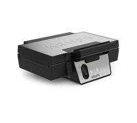 Krups FDK FDK261 - Gofrera Iconic 850 W - Placas antiadherentes de cerámica - Diseño icónico - Almacenamiento vertical - Fácil de usar - Negro/Acero inoxidable