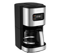 Krups First - Cafetera de filtro 1,25 L, acero inoxidable, temporizador 24 horas, selector de intensidad de la infusión, cabezal de agua, modo preinfusión, antigoteo, hasta 15 tazas, KM480D