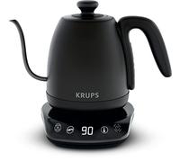Krups Hervidor de agua de cuello de cisne, Versátil, Té, Café, Infusión, 8 temperaturas, Mantener caliente 30 min, Tapa extraíble, Café Control BW923810, Negro