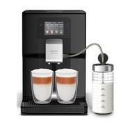 Krups Intuition Preference, Cafetera superautomática, pantalla táctil color, máquina de café con indicadores lumínicos, 11 bebidas personalizables, 8 recetas personalizadas, Color Negra, EA8738