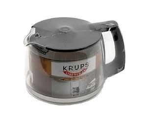 Krups KRU 034-42 Jarra para cafeteras con Tapa, Negro y Transparente, 10 Tazas