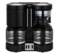 Krups, Negro Duothek Plus Manual Cafetera de filtro 1 L De cafà molido, 2200 W, 1100 W, 20 cups, 44 Decibeles, Plástico