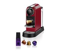 Krups Nespresso Citiz XN7415 - cafetera de cápsulas monodosis, con 19 bares de presión, thermoblock, función automática con botones retroiluminado, color granate, modo Eco, Incluye kit bienvenida