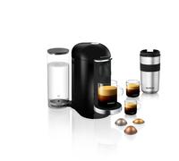 KRUPS Nespresso Vertuo Plus - Cafetera de cápsulas Depósito de agua de 1,7 L. negro/acero