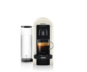 Krups Nespresso VERTUO Plus XN9031 - Cafetera de cápsulas, máquina de café expreso, café diferentes, 5 tamaños tazas, tecnología Centrifusion, calentamiento 40 segundos, Blanca