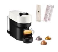 KRUPS Nespresso Vertuo Pop, Máquina de café para cápsulas, 0,56 L, Bluetooth y Wi-Fi, 1300 W, Incluye Kit Descalcificador, Blanco, XN9201DES