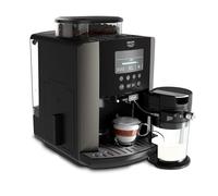 Krups Quattro Force Arabica Latte - Cafetera superautomática 15 bares, pantalla LCD, programas de leche y personalización bebidas, molinillo metálico profesional, modo limpieza, jarra leche