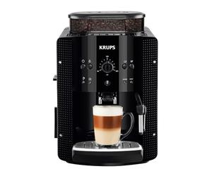 KRUPS Roma, Cafetera Superautomática 15 Bares, Capacidad de 1,7L, Negra | 3 Niveles de temperatura, 3 Niveles de intensidad, 15 Bares, Molinillo cónico de metal, Panel de control fácil, EA8108