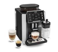 Krups Sensation Milk, Cafetera Automática, 6 Bebidas a Base de Café y Café con Leche, Tecnología Milk Maestro, Jarra de leche integrada, Fácil de Usar, Plateado, EA912E10