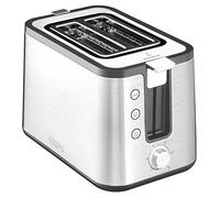 Krups Tostador Control Inox KH442D - Tostador plateado de 750W de 2 ranuras, 6 niveles de tostado, modo recalentar/descongelar, Sistema extra-elevación, botón Stop, color plata tostadas