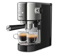 Krups Virtuoso XP442C cafetera, diseño compacto y elegante, capacidad 1.1 L, espresso, cappuccino, sistema Thermoblock, calentamiento rápido, cuchara dosificadora, bandeja calientatazas